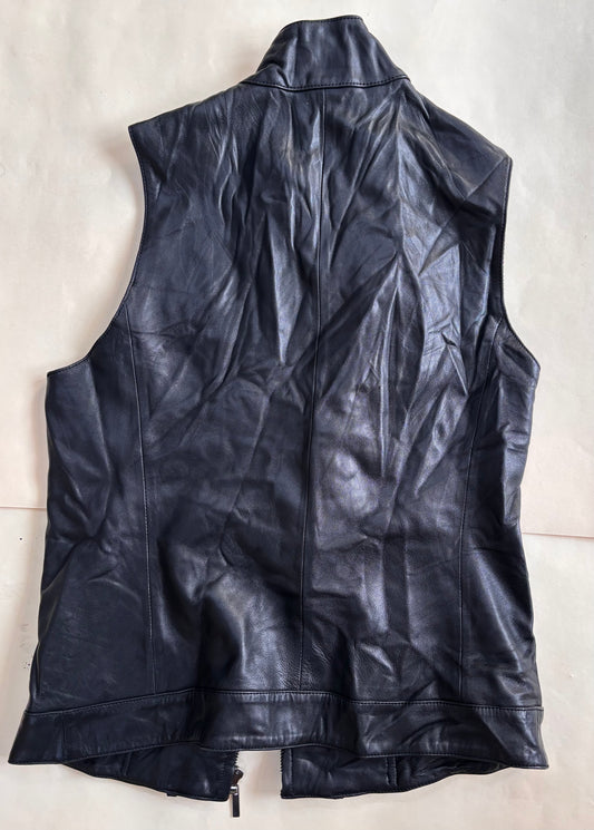 Original Black Leather Waist Jacket