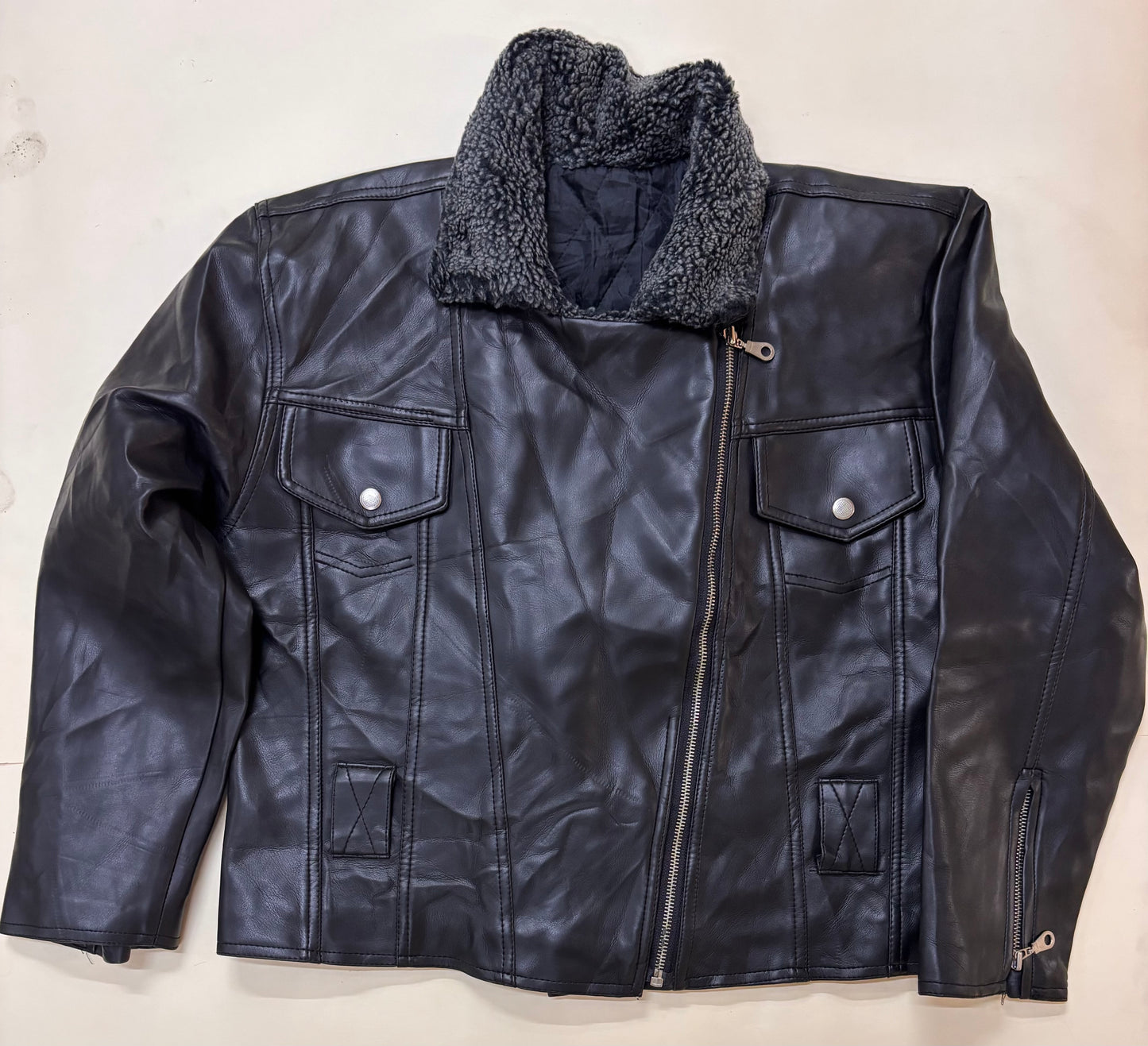 Black Vintage Leather Jacket