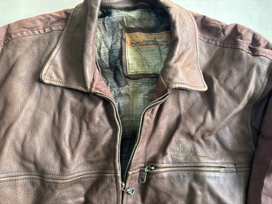 Brown Heavy Leather Jacket