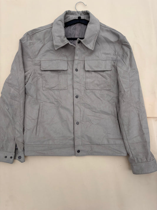 Grey Utility Shacket with buttons (Thrifted)